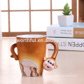 Decorative ceramic animal mug,ceramic dog mug for wholesale